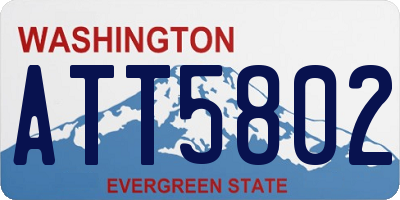 WA license plate ATT5802