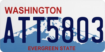 WA license plate ATT5803