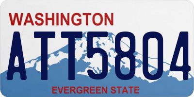 WA license plate ATT5804