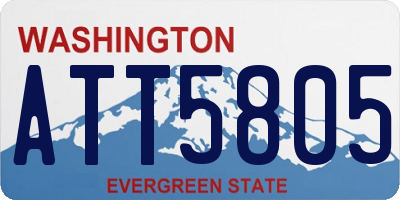 WA license plate ATT5805