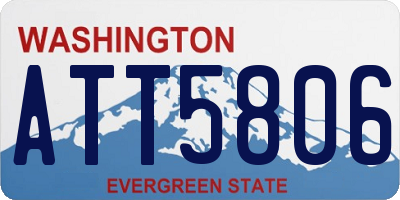 WA license plate ATT5806