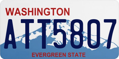 WA license plate ATT5807
