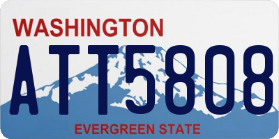 WA license plate ATT5808