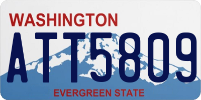 WA license plate ATT5809
