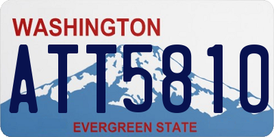 WA license plate ATT5810