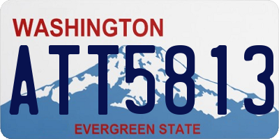 WA license plate ATT5813