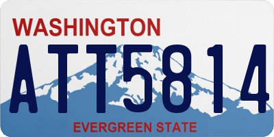 WA license plate ATT5814