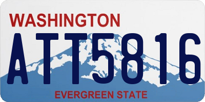 WA license plate ATT5816
