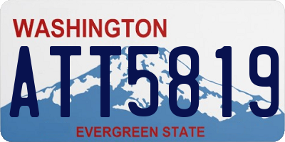WA license plate ATT5819