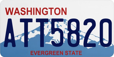 WA license plate ATT5820