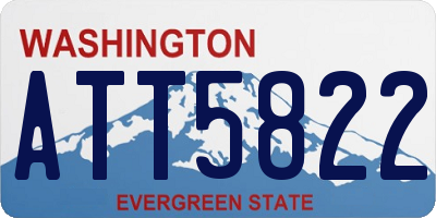 WA license plate ATT5822