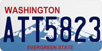 WA license plate ATT5823