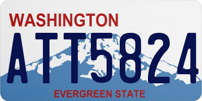 WA license plate ATT5824