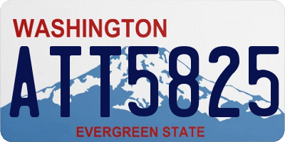 WA license plate ATT5825