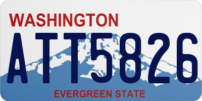WA license plate ATT5826