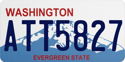 WA license plate ATT5827