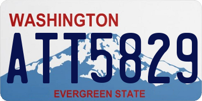 WA license plate ATT5829