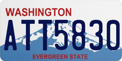 WA license plate ATT5830