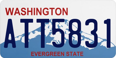 WA license plate ATT5831