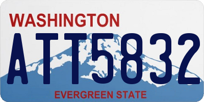 WA license plate ATT5832