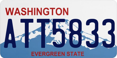 WA license plate ATT5833