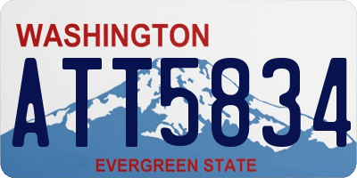 WA license plate ATT5834