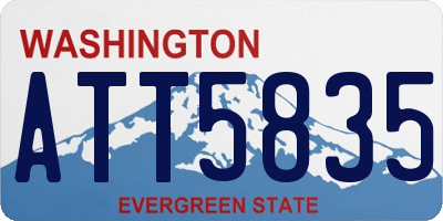 WA license plate ATT5835