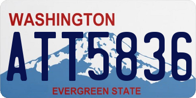 WA license plate ATT5836