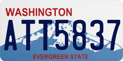 WA license plate ATT5837