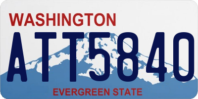 WA license plate ATT5840