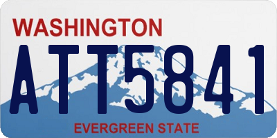 WA license plate ATT5841