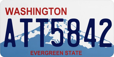 WA license plate ATT5842