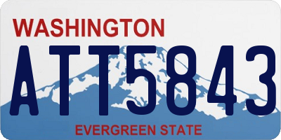 WA license plate ATT5843