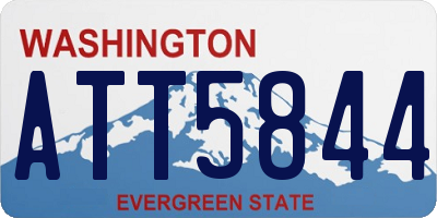 WA license plate ATT5844