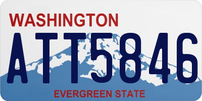 WA license plate ATT5846