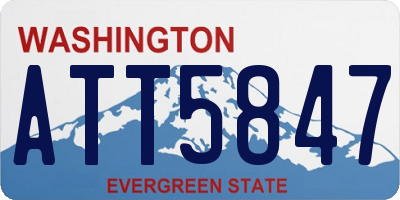 WA license plate ATT5847