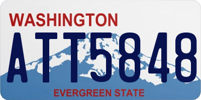 WA license plate ATT5848