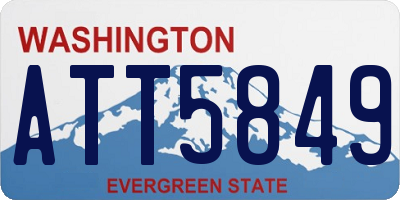 WA license plate ATT5849