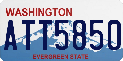WA license plate ATT5850
