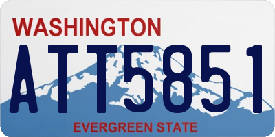 WA license plate ATT5851
