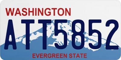 WA license plate ATT5852