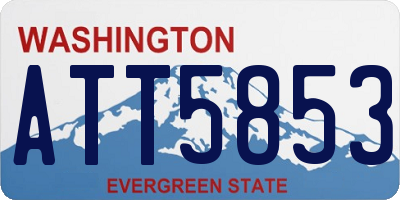 WA license plate ATT5853