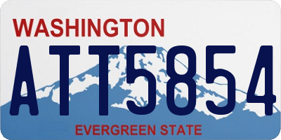 WA license plate ATT5854