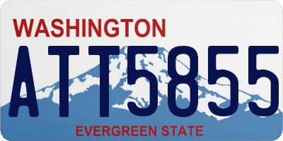 WA license plate ATT5855
