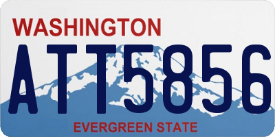WA license plate ATT5856