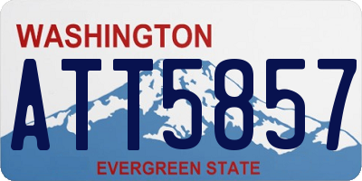 WA license plate ATT5857