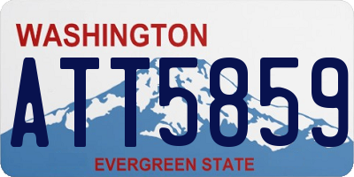 WA license plate ATT5859