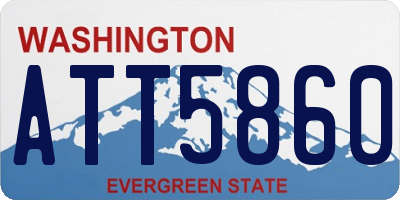 WA license plate ATT5860