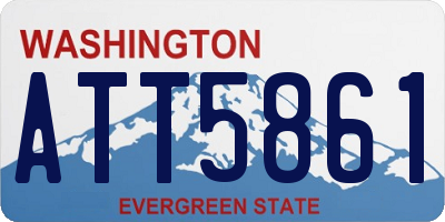 WA license plate ATT5861