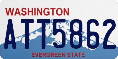 WA license plate ATT5862